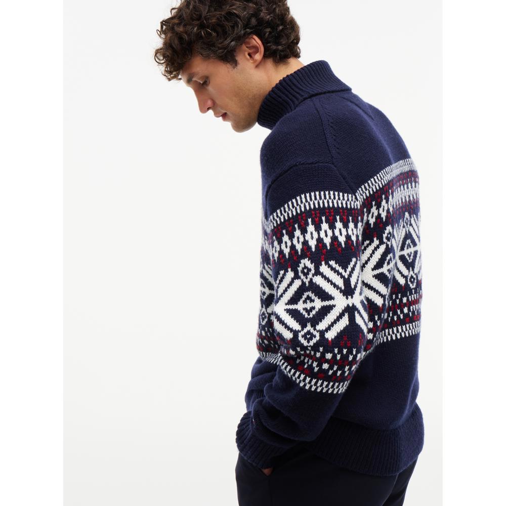 Tommy Hilfiger Fairisle Wool Blend Roll Neck Sweater